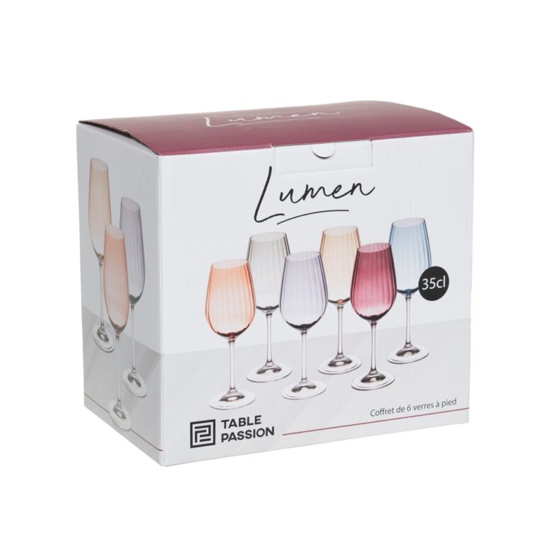 Coffret de 6 verres à pied Lumen 35 cl