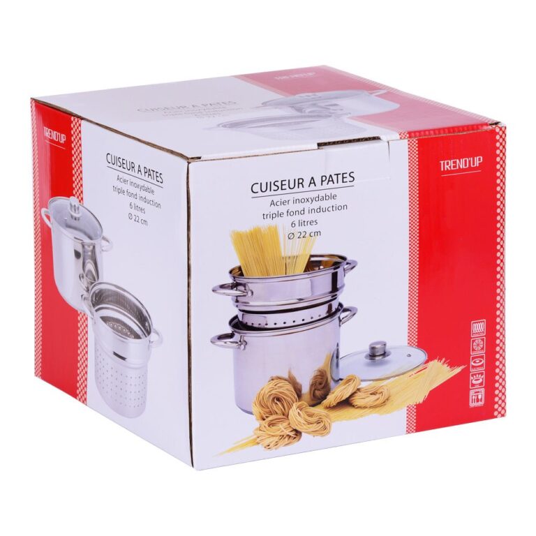 Cuiseur à pâtes inox 22 cm