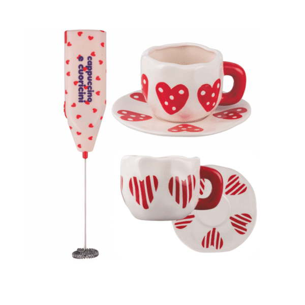 ENSEMBLE CUORICINI 2 TASSES+2 SOUS-TASSES+CRÉMIER
