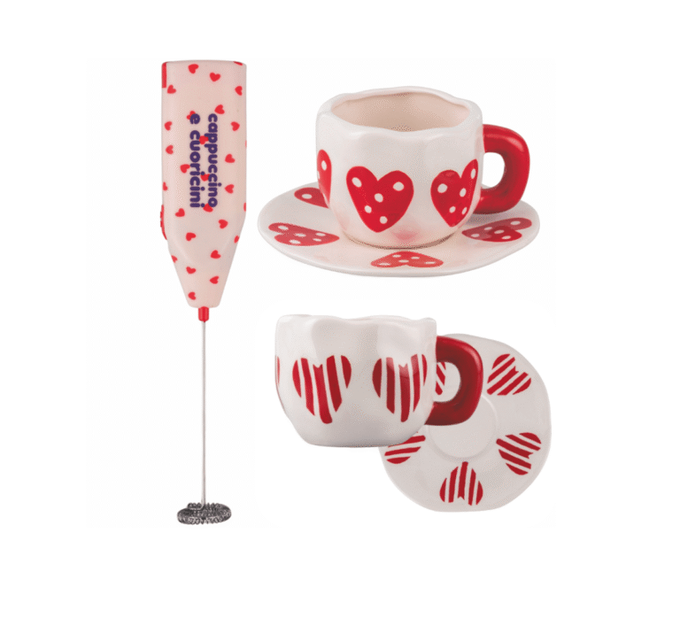 ENSEMBLE CUORICINI 2 TASSES+2 SOUS-TASSES+CRÉMIER