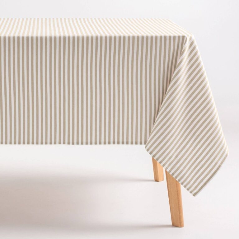 Nappe rayée résistante aux taches en coton touché ARENZA