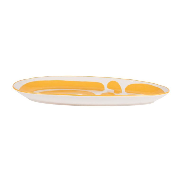 Plat oval Lulli jaune 41x21 cm