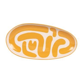 Plat oval Lulli jaune 41x21 cm