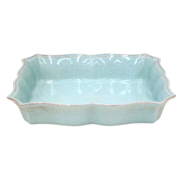 Plat rectangulaire à four 35 - Impressions - Bleu œuf de robin