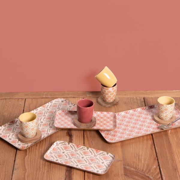 Plateau rectangle Rangoli 30x15 cm